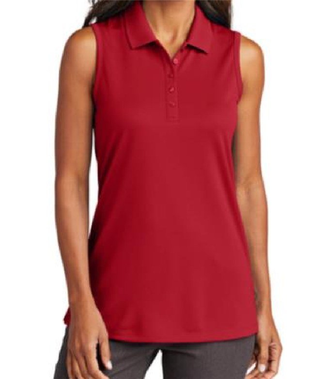 Female Sleeveless Polo — supplier photo, no logo